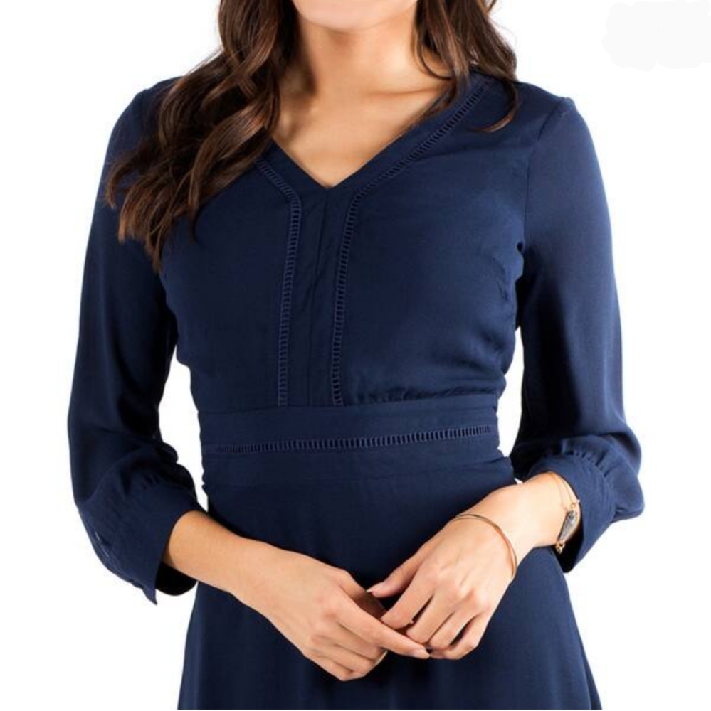 DownEast Arbor Grove Dress- Navy